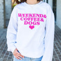 'Coffee & Weekend & Dogs' Crewneck Sweatshirt