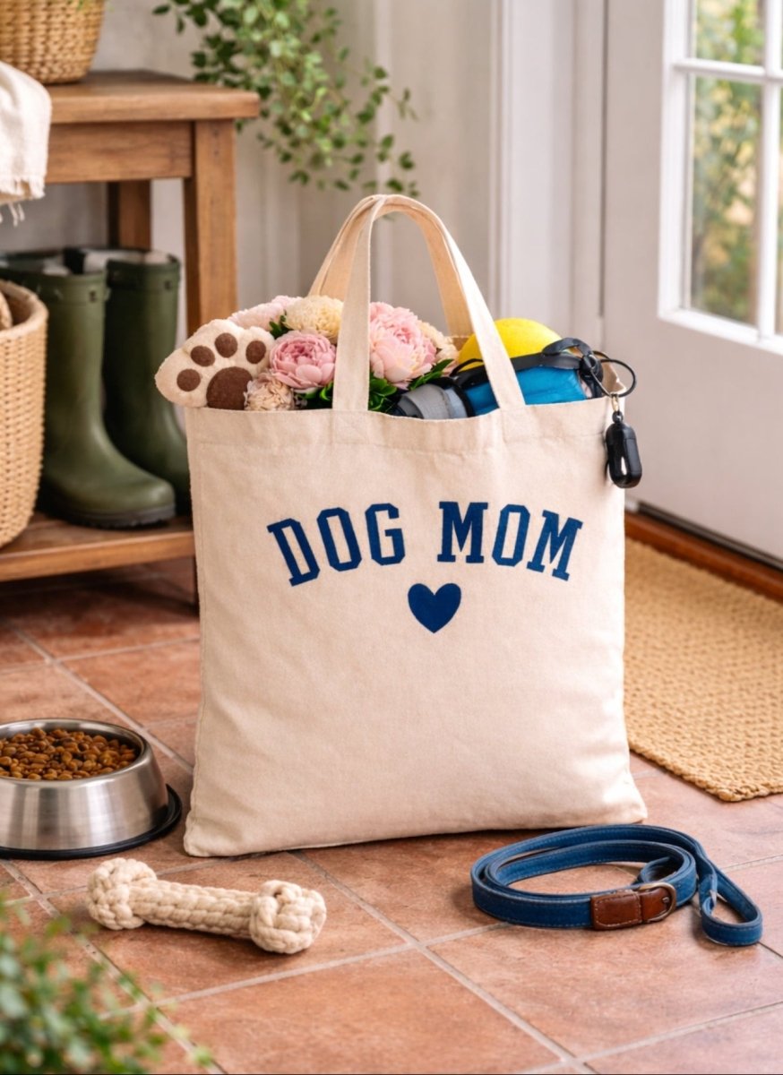 'Dog Mom At Heart' Jumbo Tote (FREE $80+)