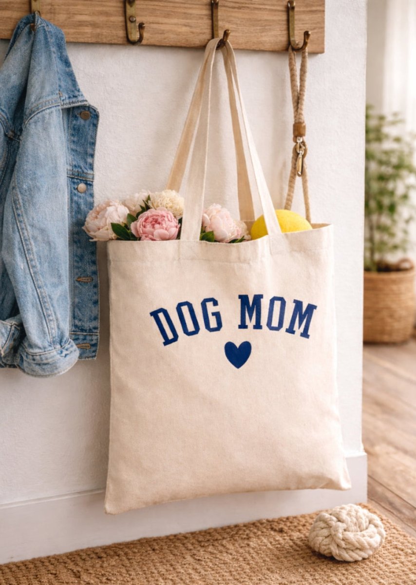 'Dog Mom At Heart' Jumbo Tote (FREE $80+)