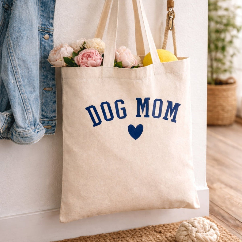 'Dog Mom At Heart' Jumbo Tote (FREE $80+)