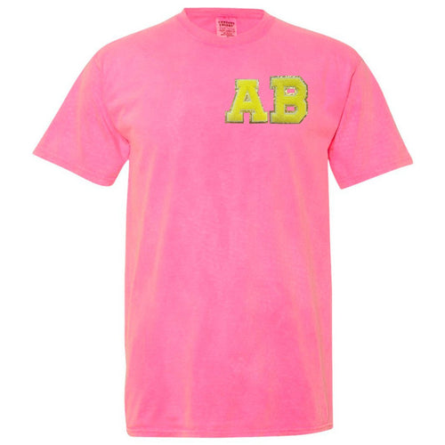 Initial Letter Patch Neon T-Shirt
