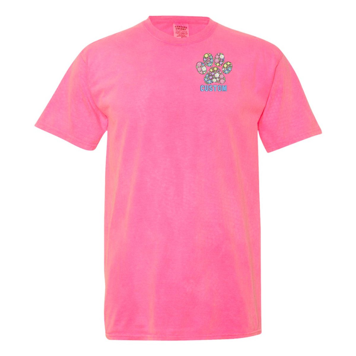 Make It Yours™ 'Floral Paw Print' T-Shirt