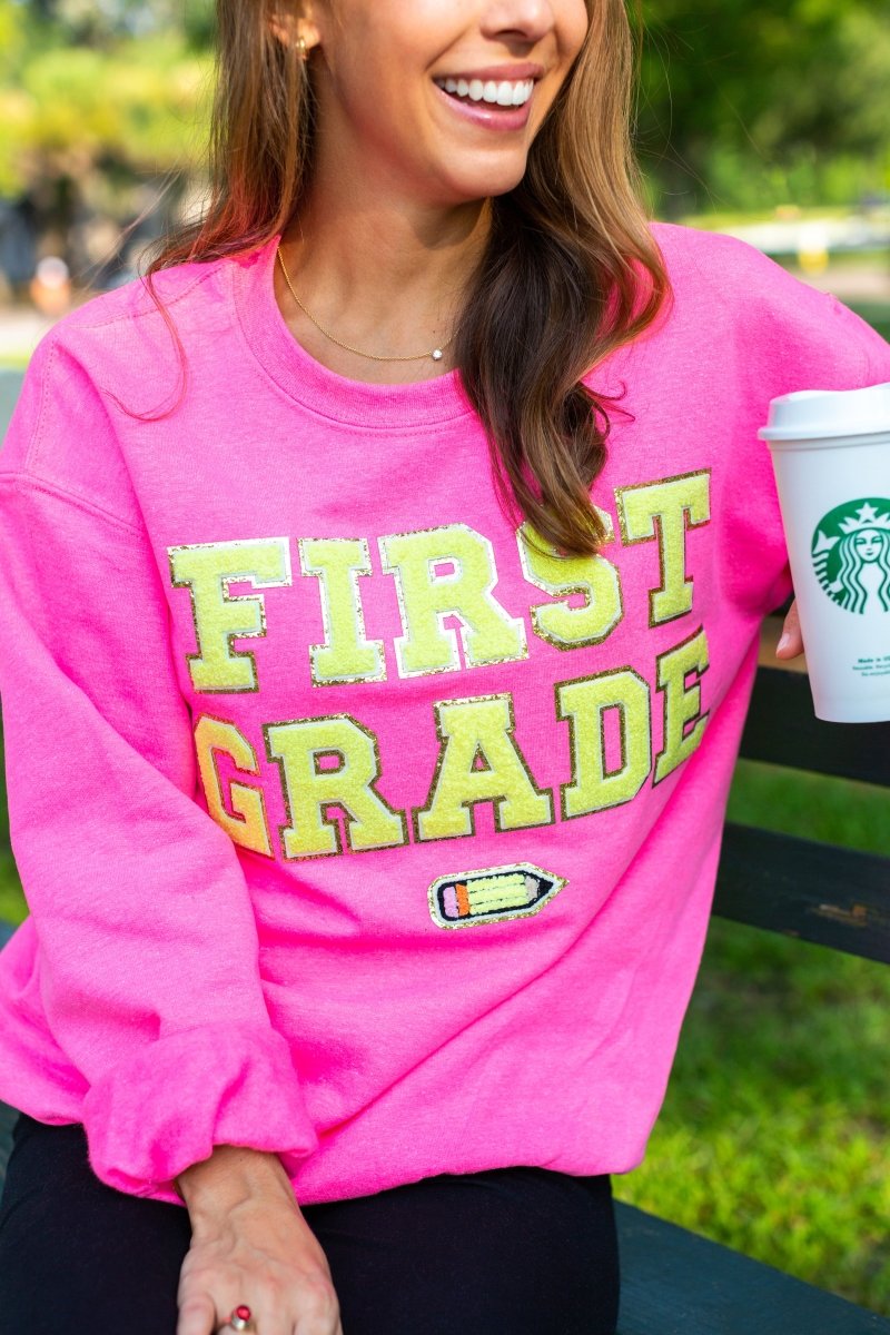 Make It Yours™ Letter Patch Crewneck Sweatshirt
