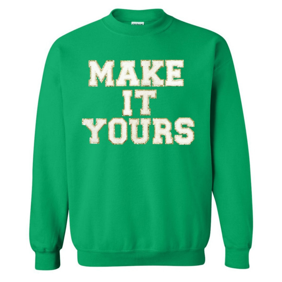 Make It Yours™ Letter Patch Crewneck Sweatshirt