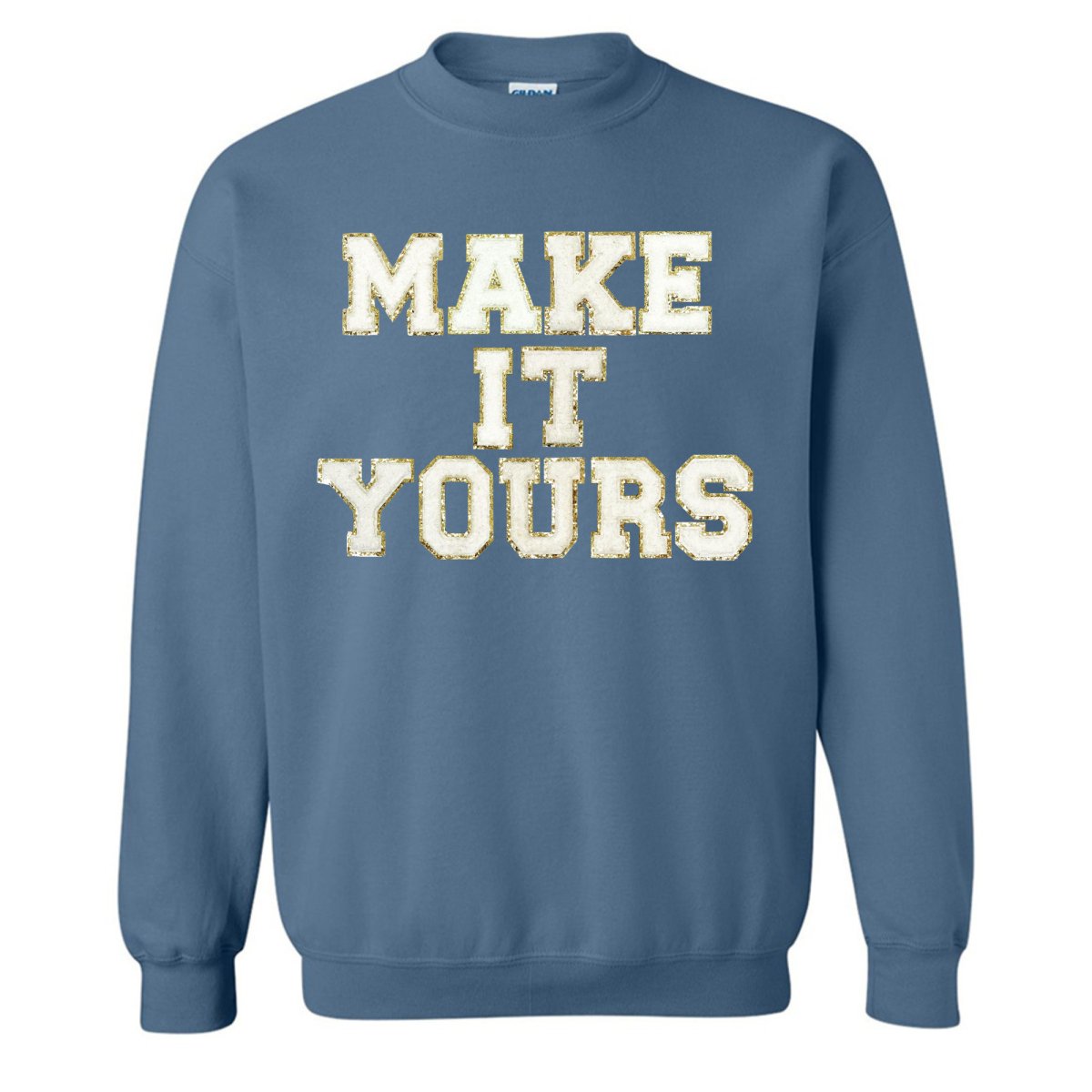 Make It Yours™ Letter Patch Crewneck Sweatshirt