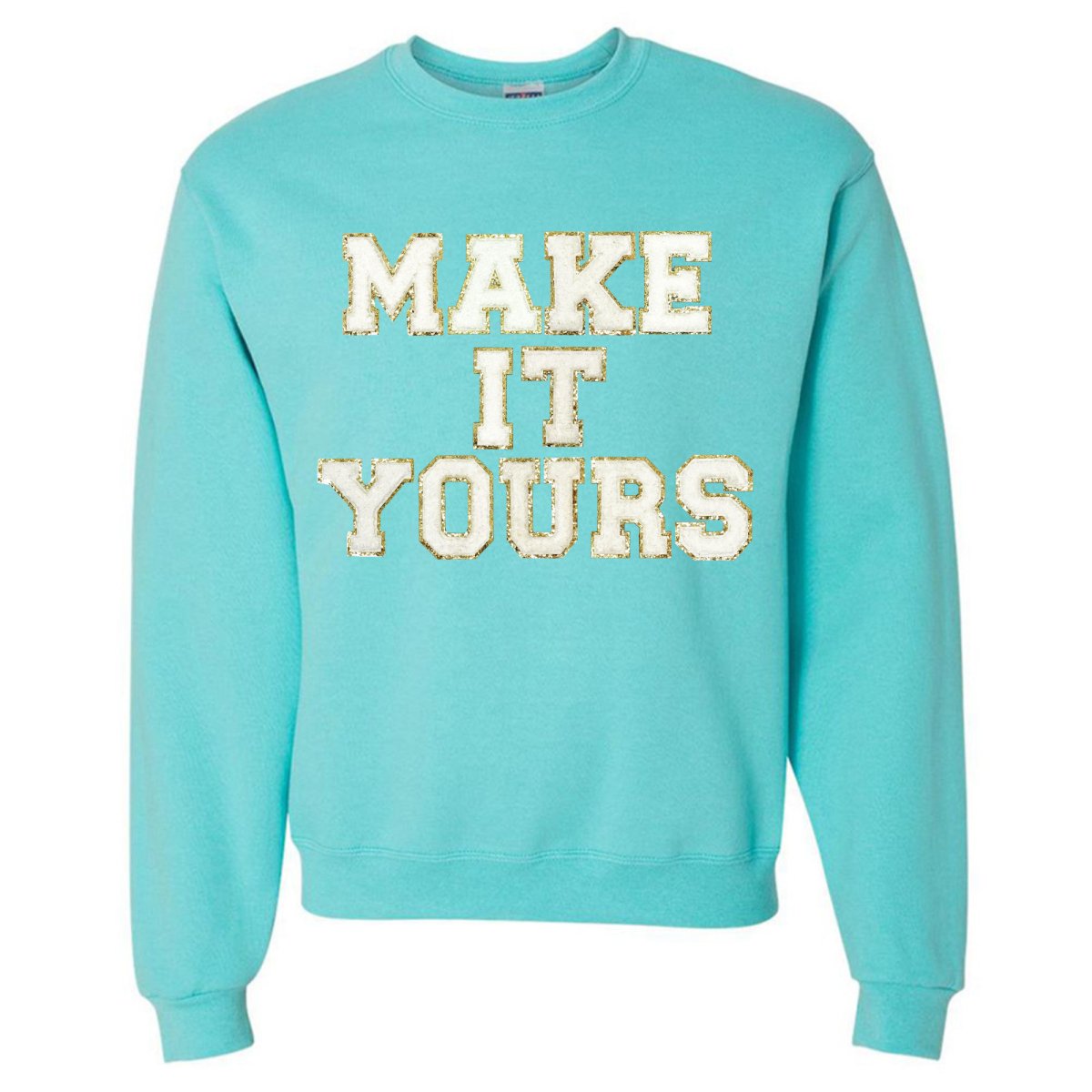 Make It Yours™ Letter Patch Crewneck Sweatshirt