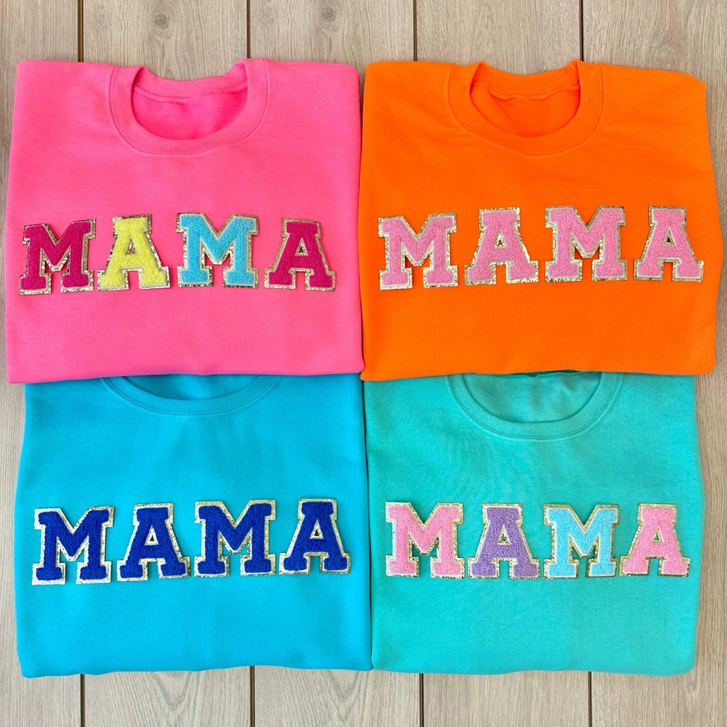 Make It Yours™ Letter Patch Neon Crewneck Sweatshirt