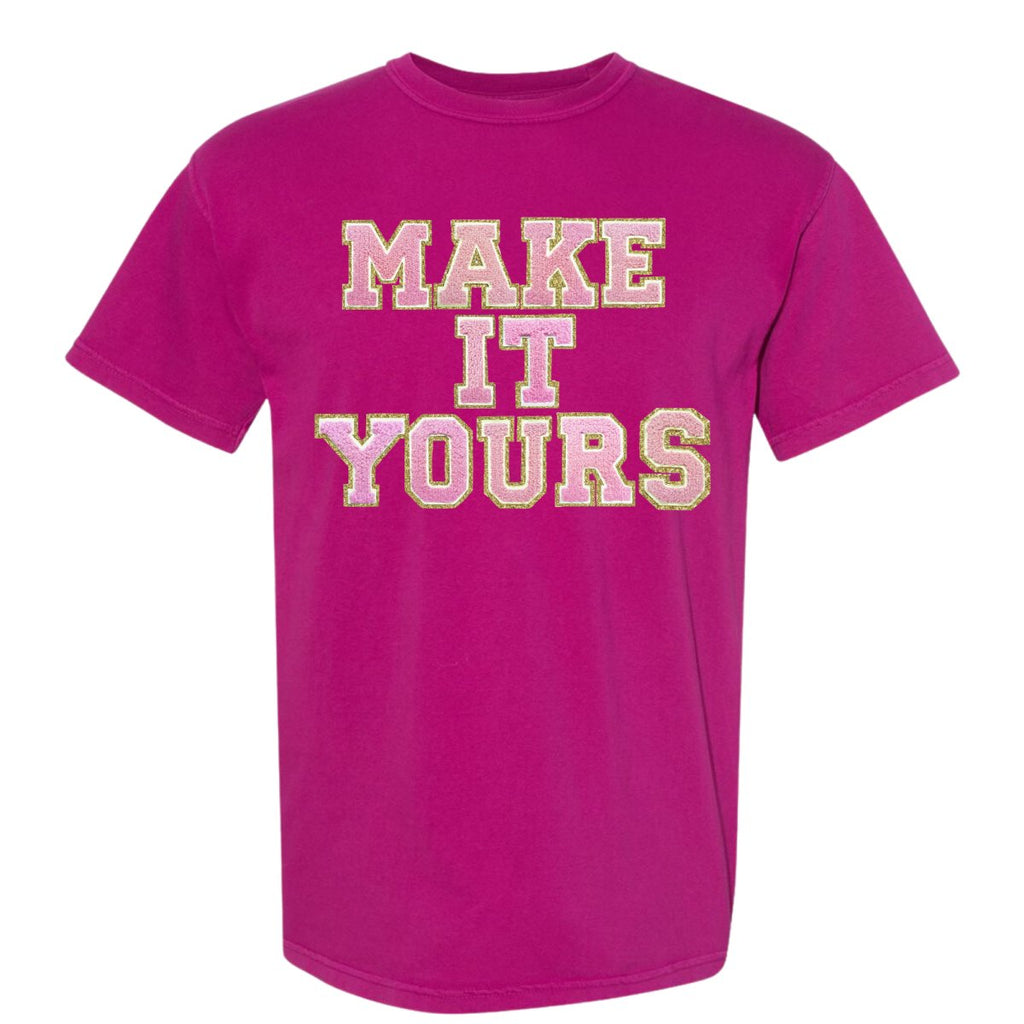 Make It Yours™ Letter Patch Neon T-Shirt