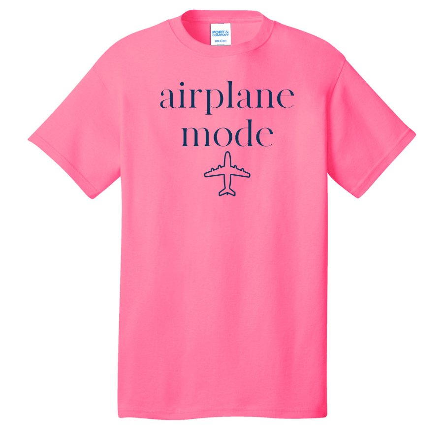 Monogrammed 'Airplane Mode' Basic T-Shirt