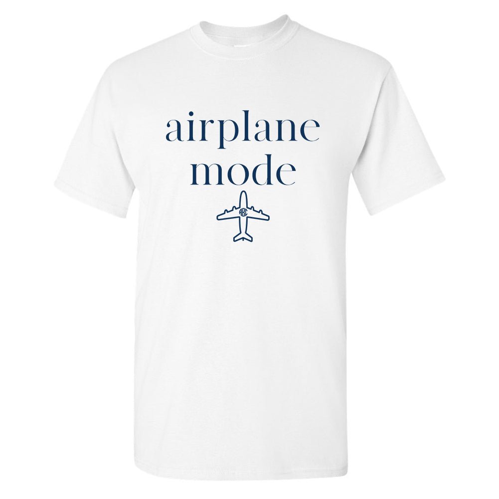 Monogrammed 'Airplane Mode' Basic T-Shirt