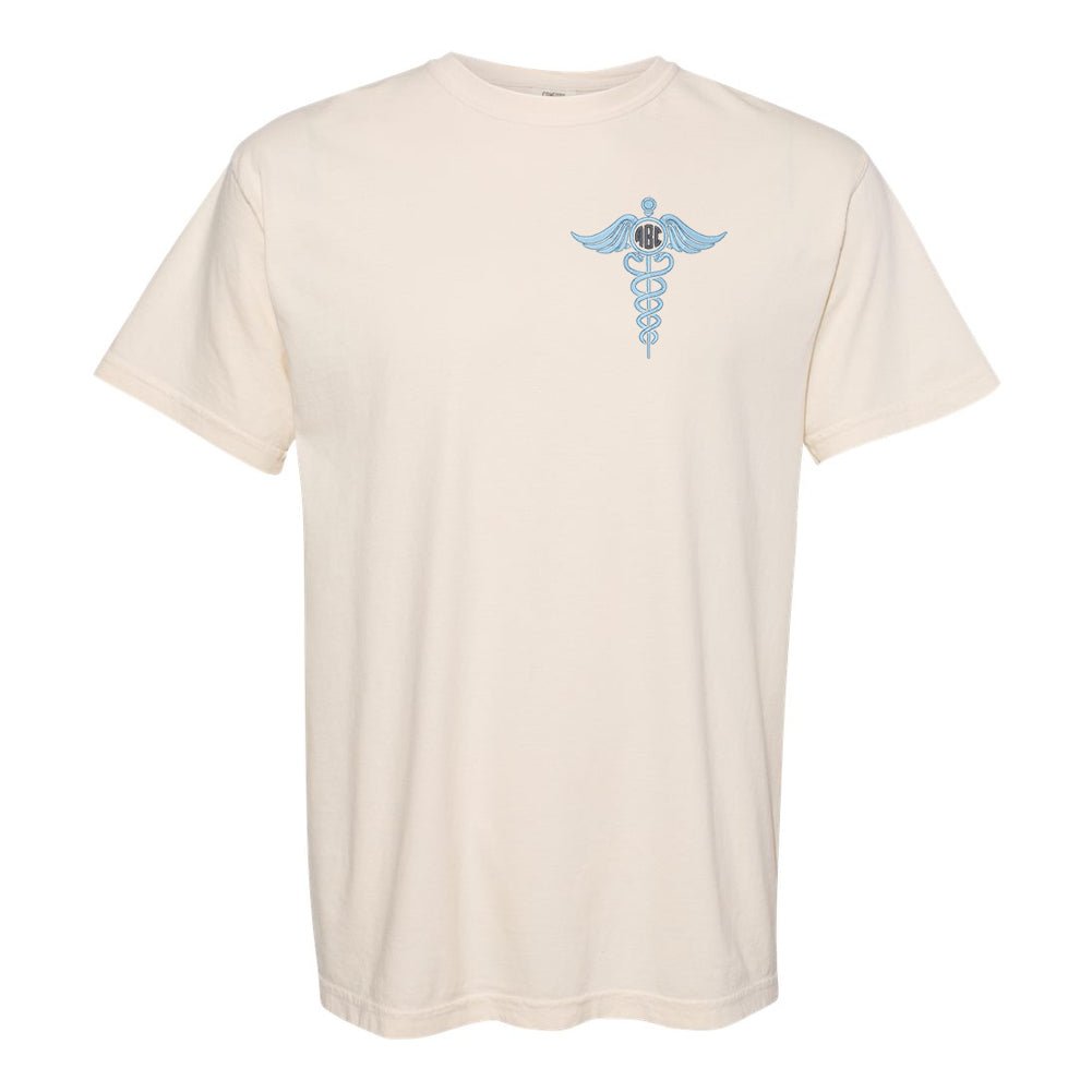Monogrammed Caduceus Comfort Colors T-Shirt