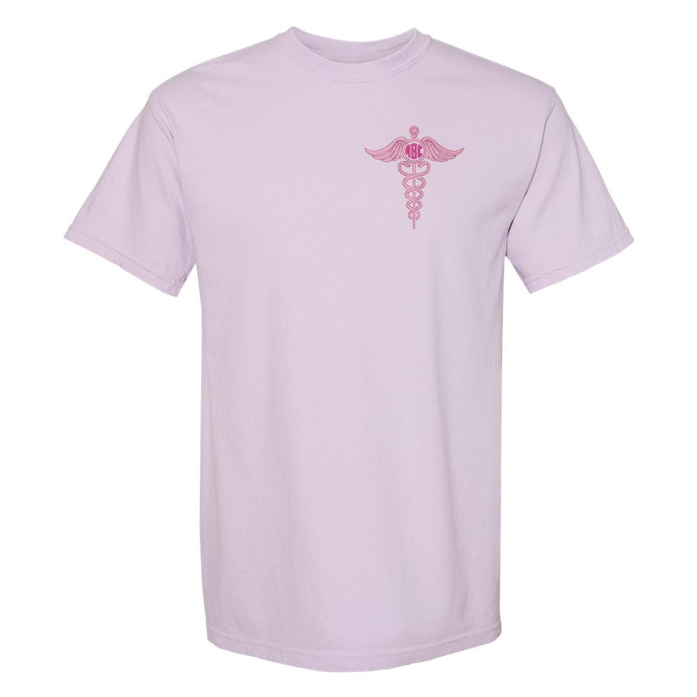 Monogrammed Caduceus Comfort Colors T-Shirt