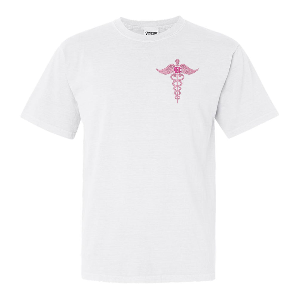 Monogrammed Caduceus Comfort Colors T-Shirt