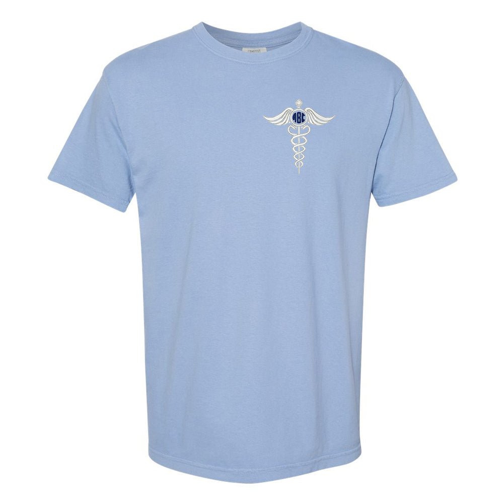 Monogrammed Caduceus Comfort Colors T-Shirt