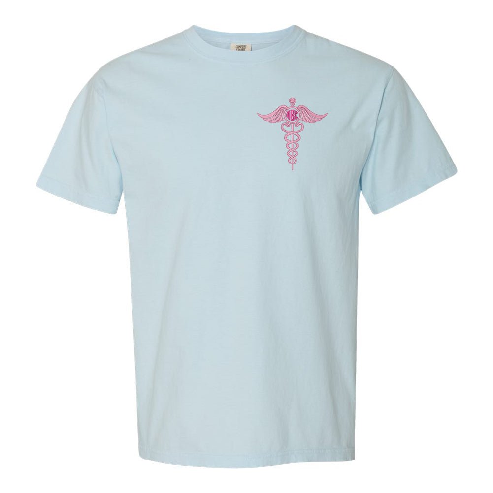 Monogrammed Caduceus Comfort Colors T-Shirt