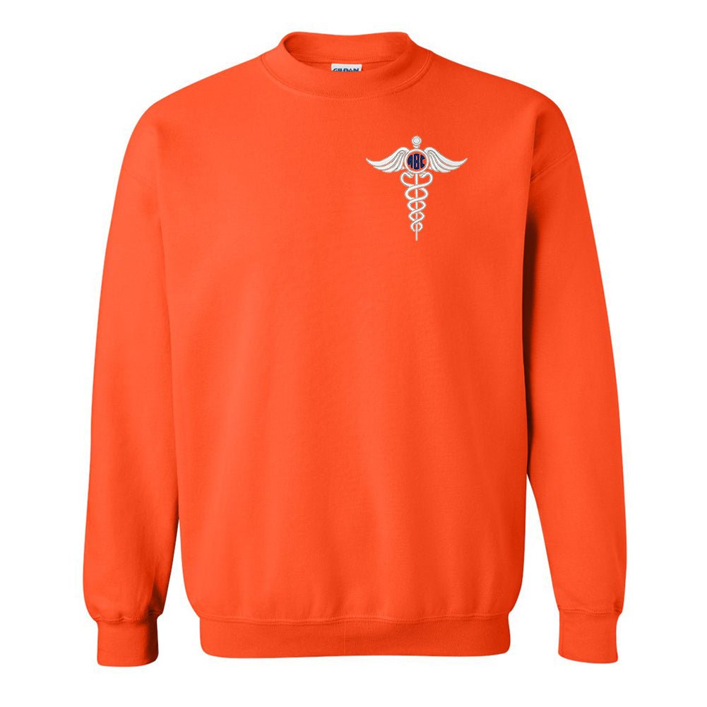 Monogrammed Caduceus Crewneck Sweatshirt