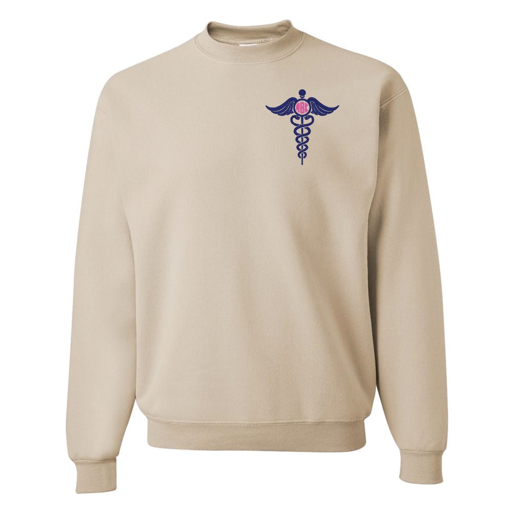 Monogrammed Caduceus Crewneck Sweatshirt