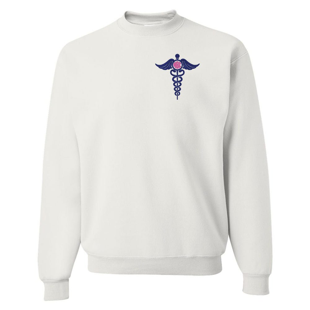 Monogrammed Caduceus Crewneck Sweatshirt