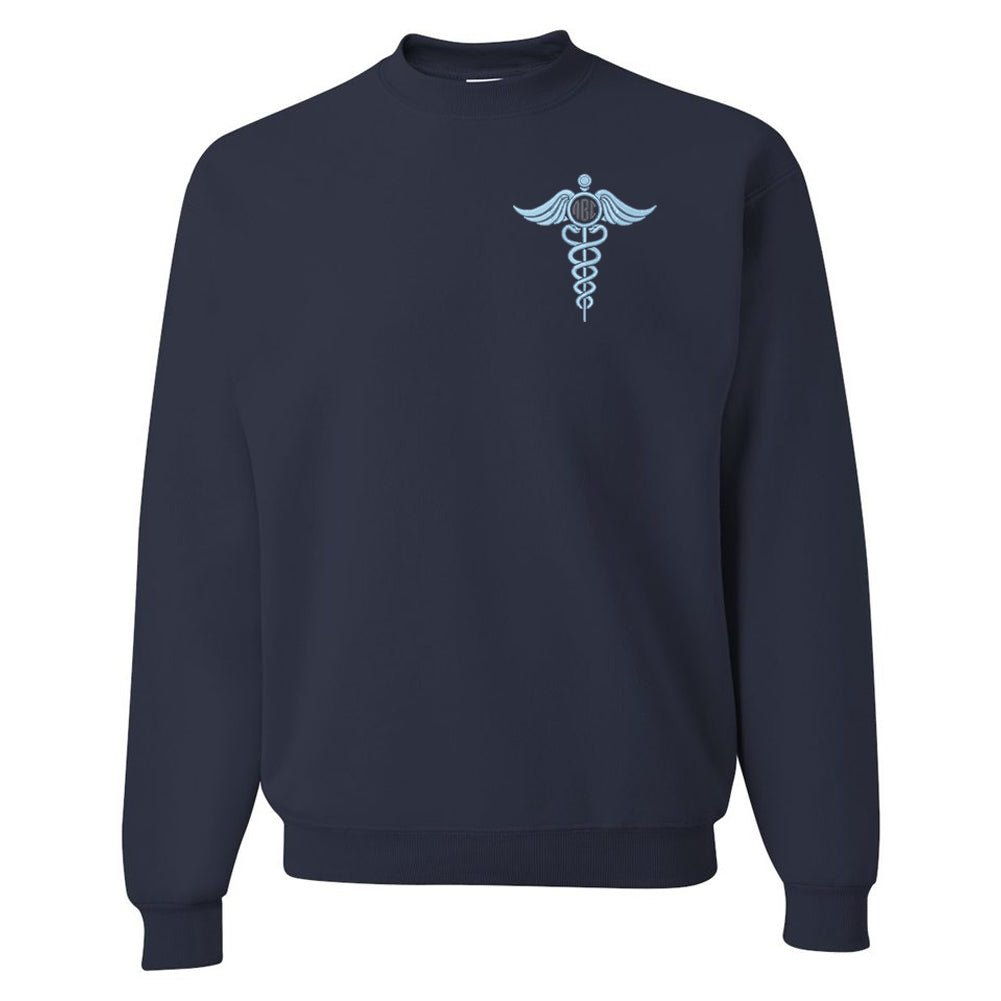 Monogrammed Caduceus Crewneck Sweatshirt