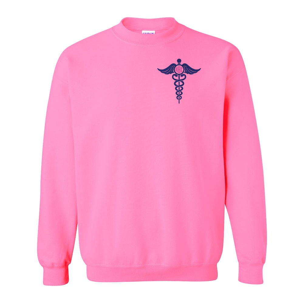 Monogrammed Caduceus Crewneck Sweatshirt