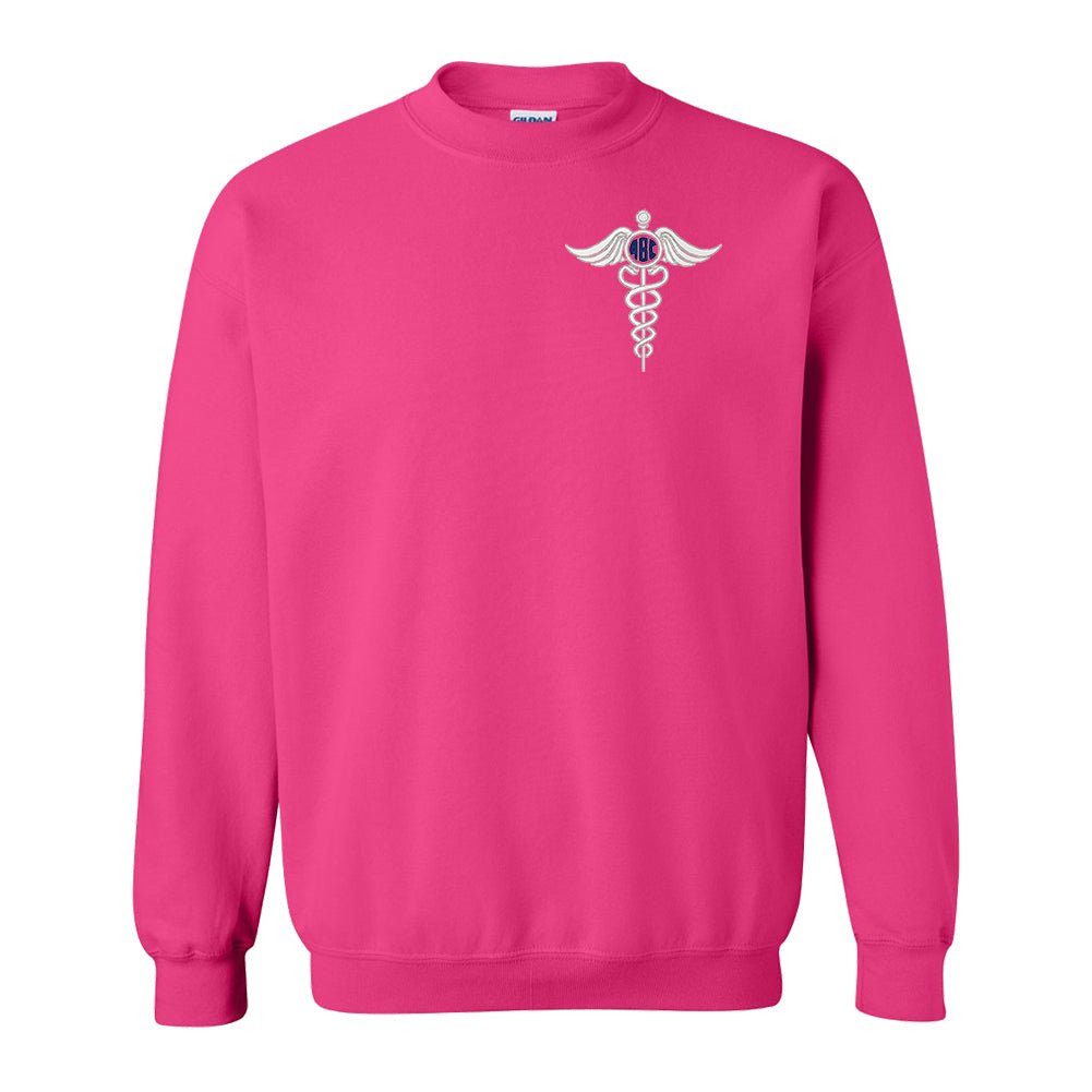 Monogrammed Caduceus Crewneck Sweatshirt