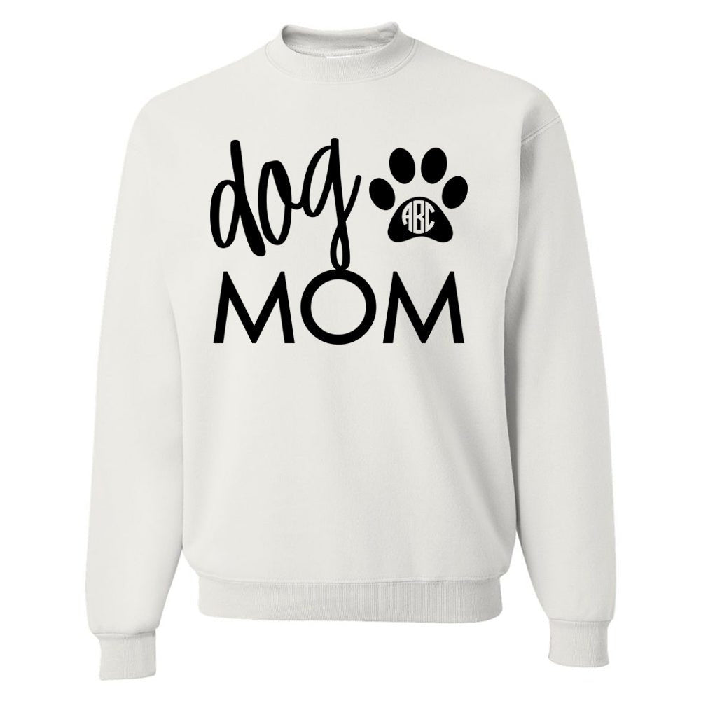 Monogrammed 'Dog Mom' Crewneck Sweatshirt