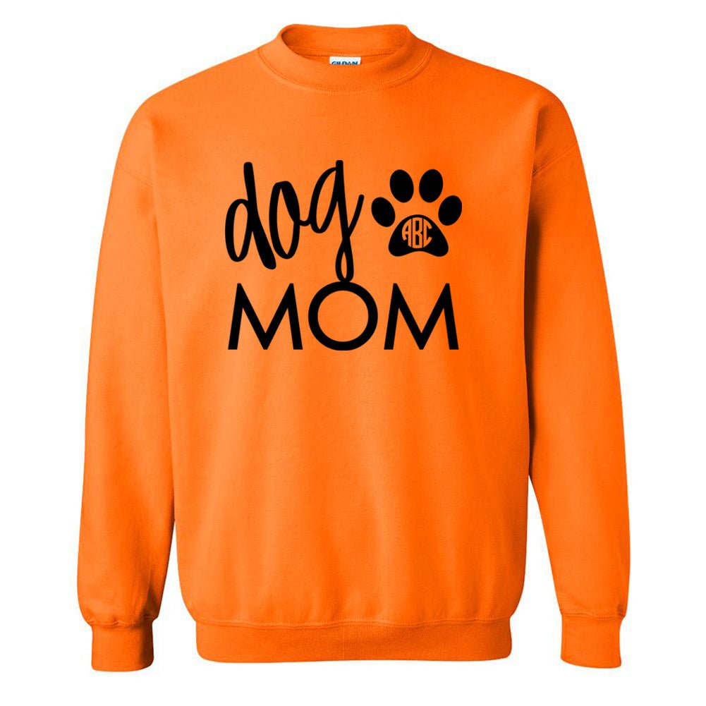 Monogrammed 'Dog Mom' Neon Crewneck Sweatshirt