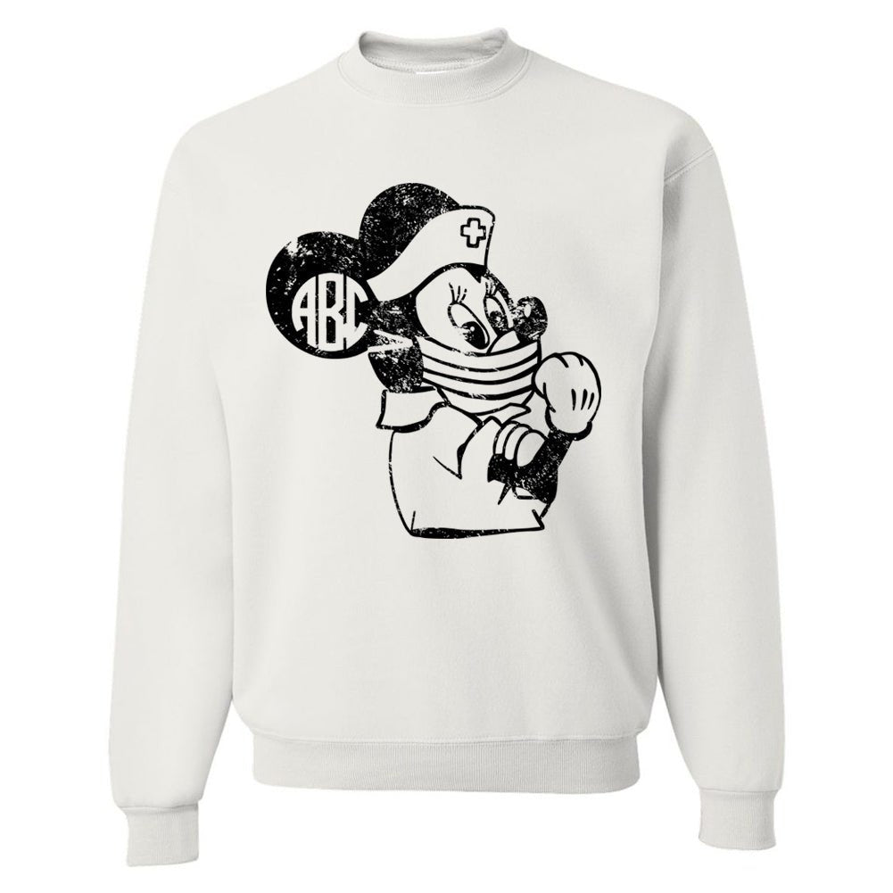 Monogrammed 'Minnie Nurse' Crewneck Sweatshirt