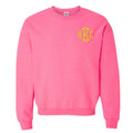 Monogrammed Neon Crewneck Sweatshirt
