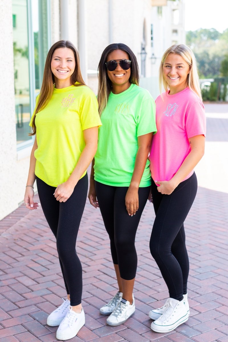 Monogrammed Neon T-Shirt