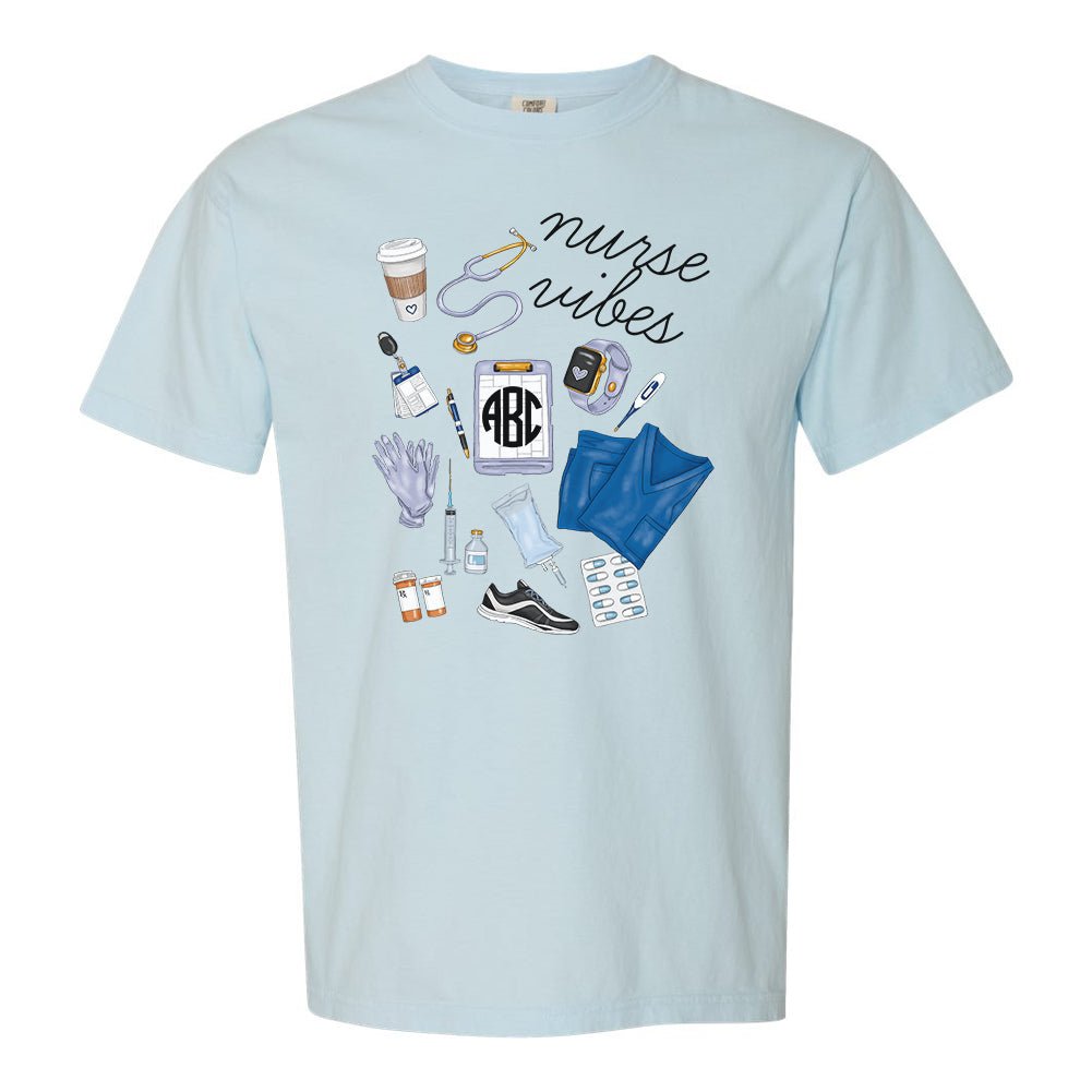 Monogrammed 'Nurse Vibes' T-Shirt
