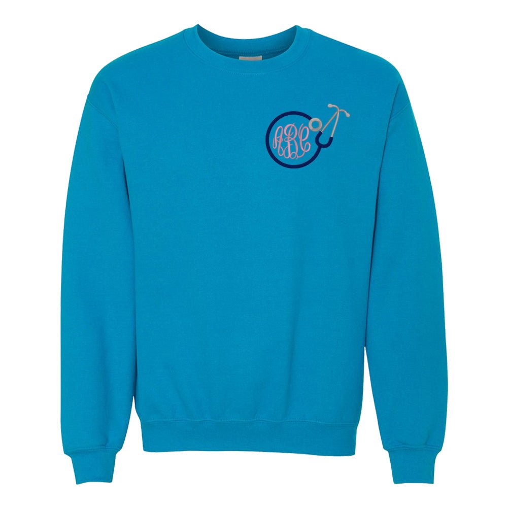 Monogrammed Stethoscope Crewneck Sweatshirt