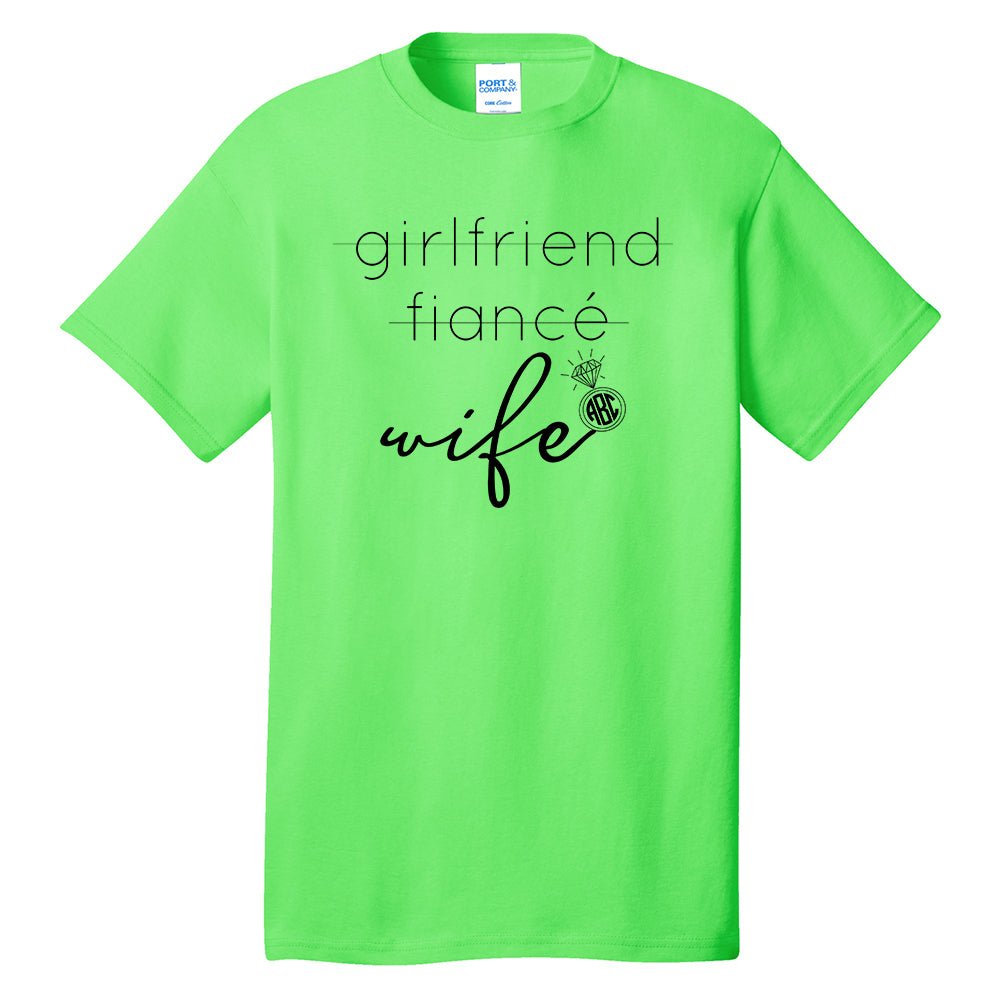 Monogrammed 'Wife' Neon T-Shirt