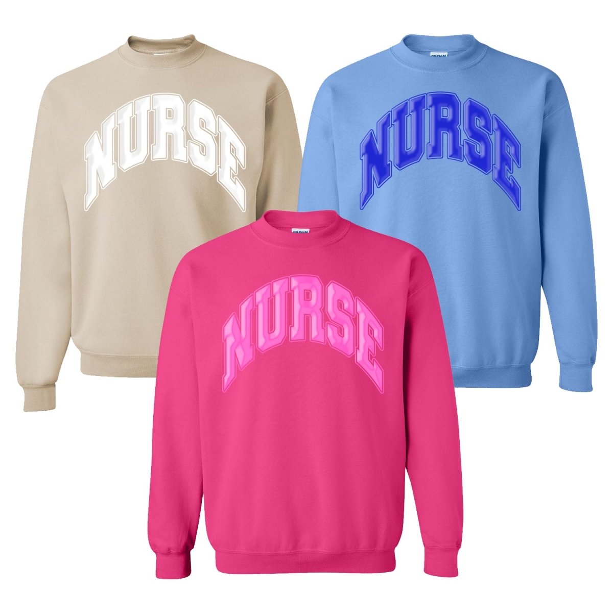 'Nurse' PUFF Crewneck Sweatshirt