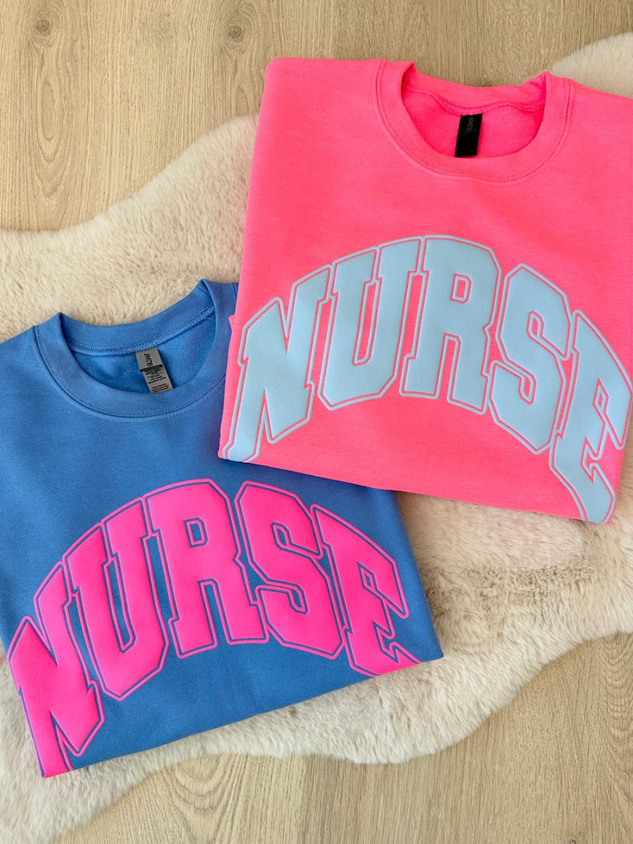 'Nurse' PUFF Crewneck Sweatshirt
