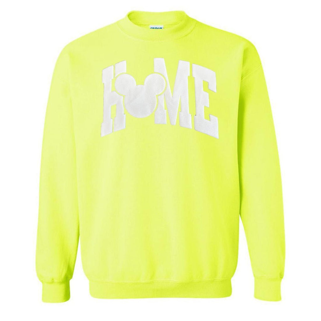 PUFF 'Disney is  HOME' Neon Sweatshirt