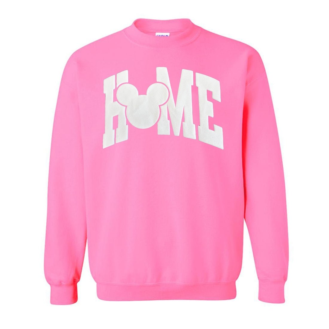 PUFF 'Disney is  HOME' Neon Sweatshirt