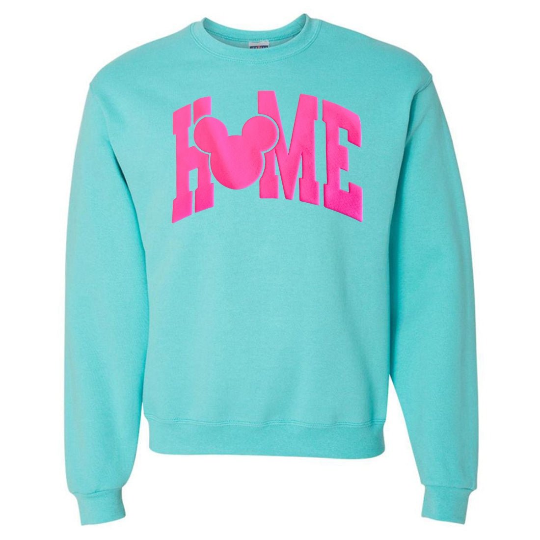 PUFF 'Disney is  HOME' Neon Sweatshirt